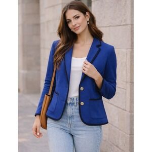 Talbots Womens Business Casual Blazer Jacket Size Large Classic Chic Workwear